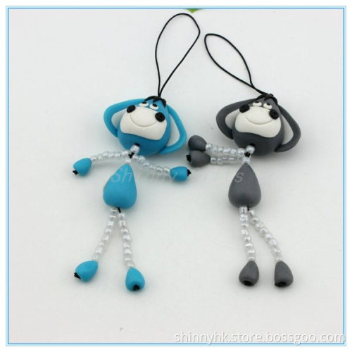 Lovely cartoon design plastic 3D key chain cheaper giveaway gifts